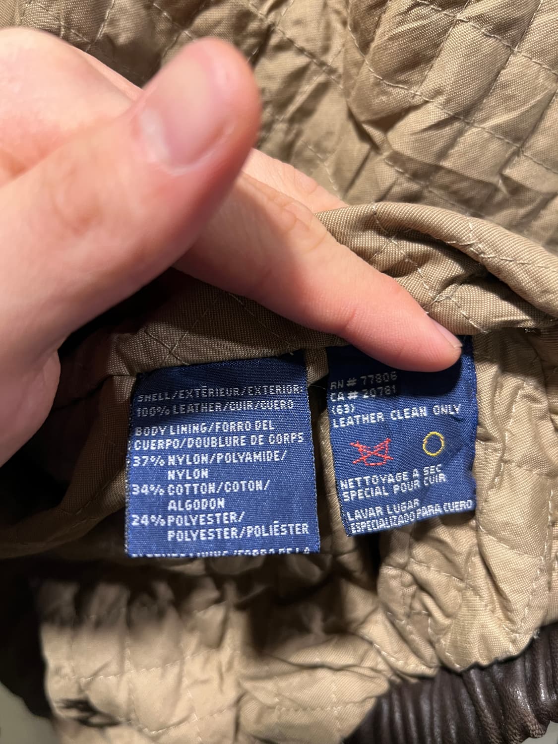 [2XL]90's 타미힐피거 USA 리얼레더 브라운 드리즐러 자켓 상품이미지7