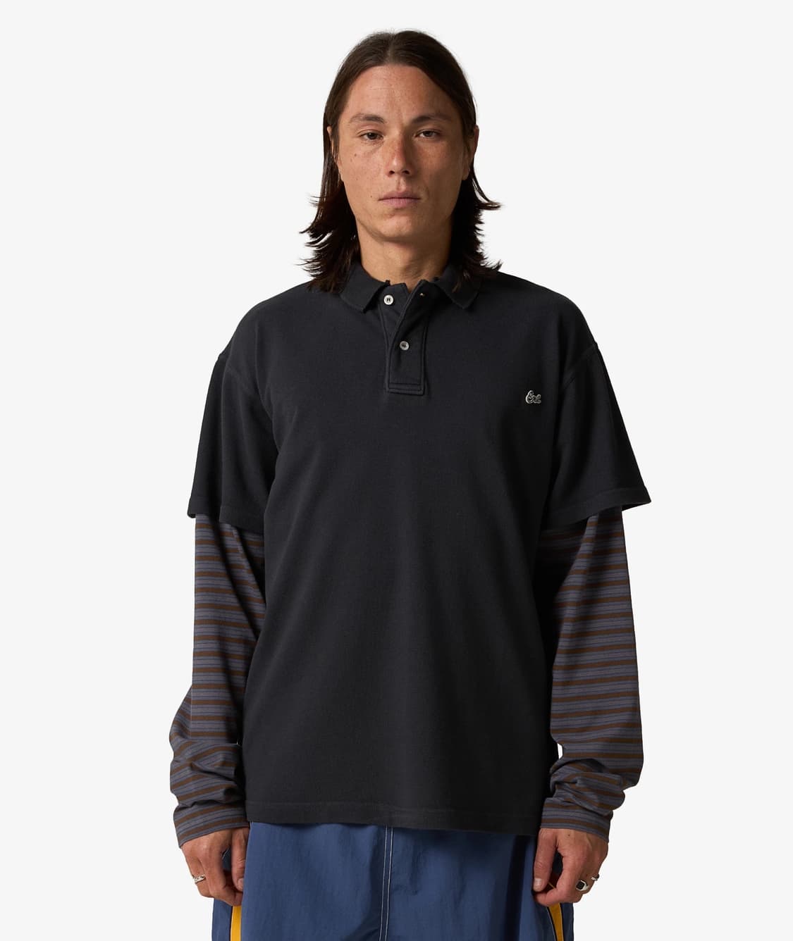 Erl 더블 슬리브 폴로 티셔츠 상품이미지1