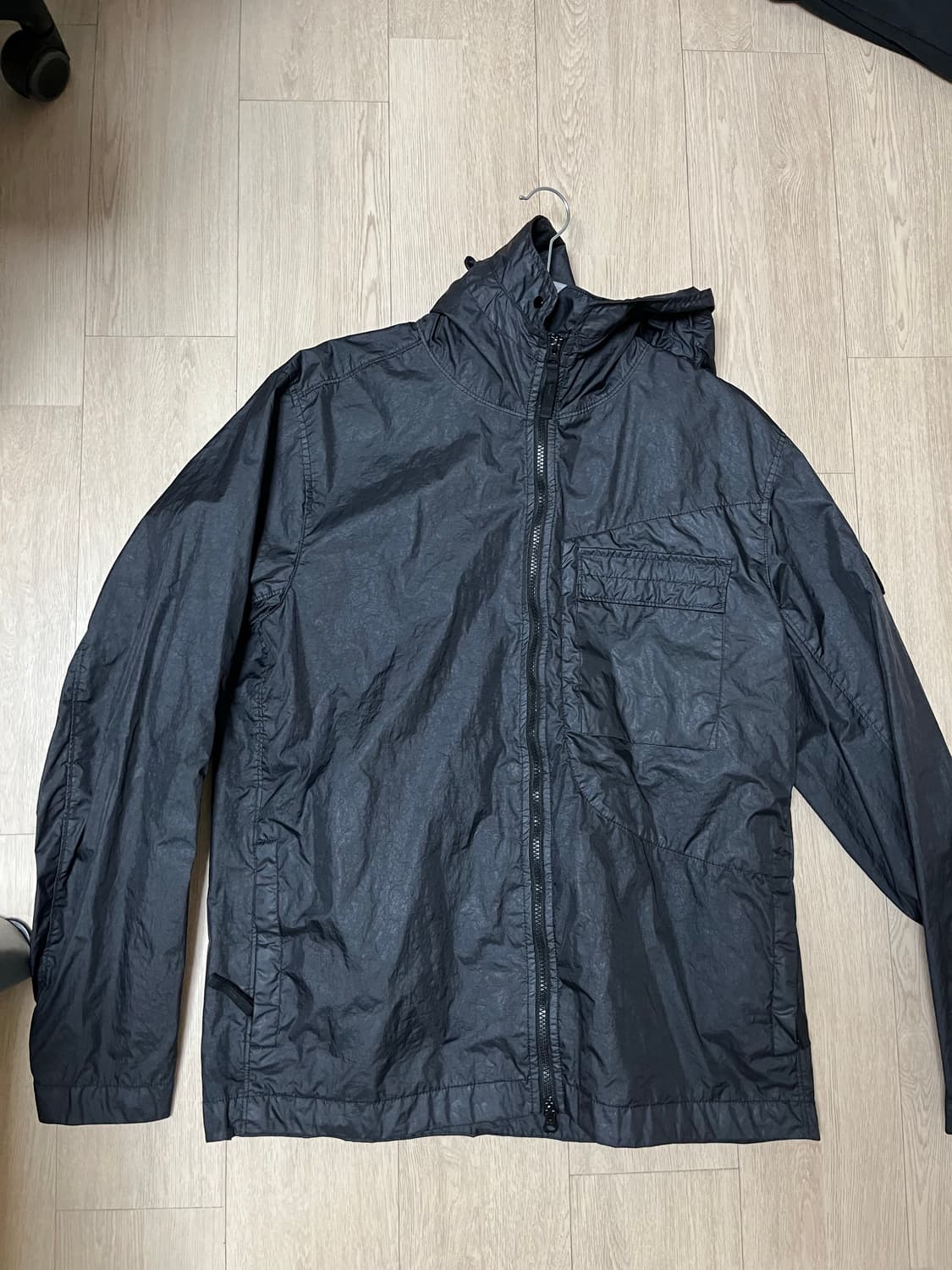 스톤아일랜드 블랙 후드 자켓(L) 상품이미지1