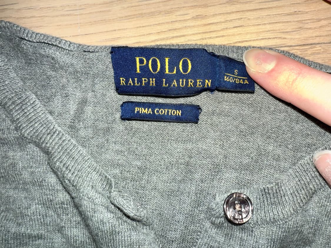 폴로 랄프로렌 여성 가디건 피마코튼 S / 엔티크 헤더 상품이미지3