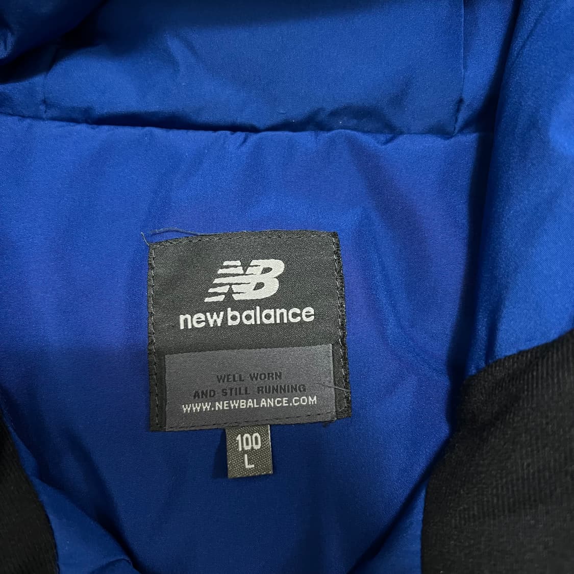 뉴발란스 배색 후드 챌린지 롱패딩 돕바 점퍼 [블루] L/100 상품이미지5