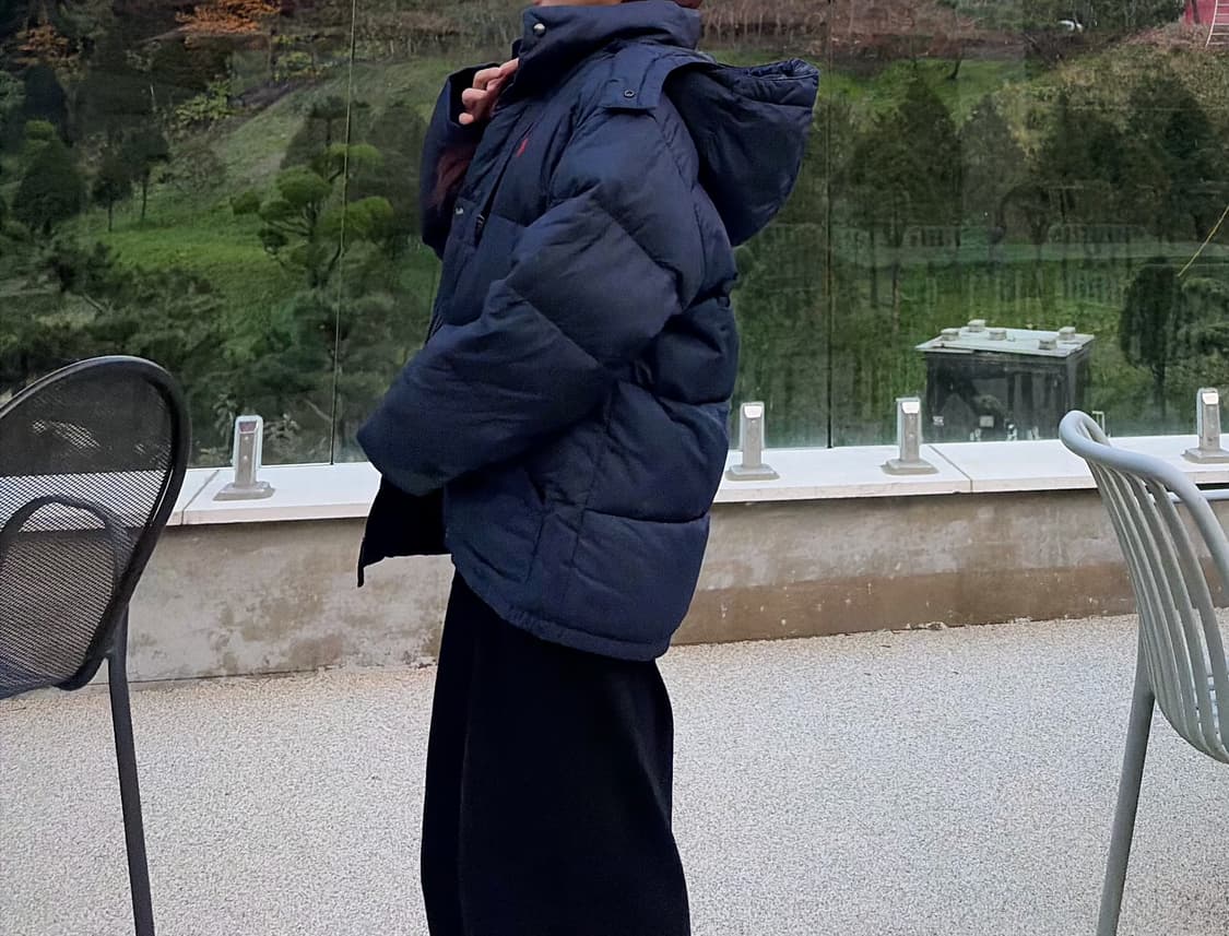 폴로 랄프로렌 레드포니 네이비 덕다운 후드패딩(l) 상품이미지9