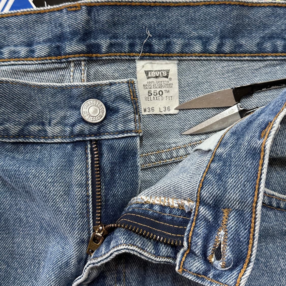 Early 00s 리바이스 550 블루 진 데님 팬츠 36 상품이미지7