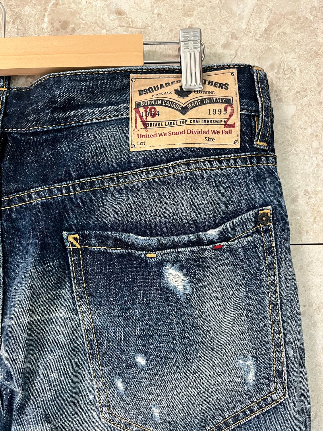 디스퀘어드2 워싱 데미지 청바지 48 정품 상품이미지4