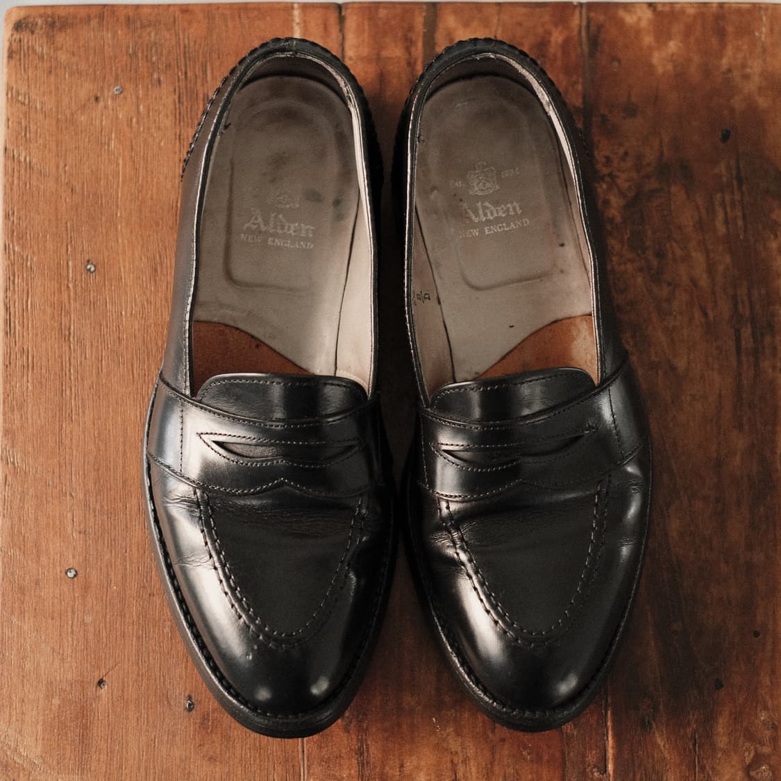 알든 681 6.5D(245사이즈) 블랙 카프 페니로퍼 상품이미지8