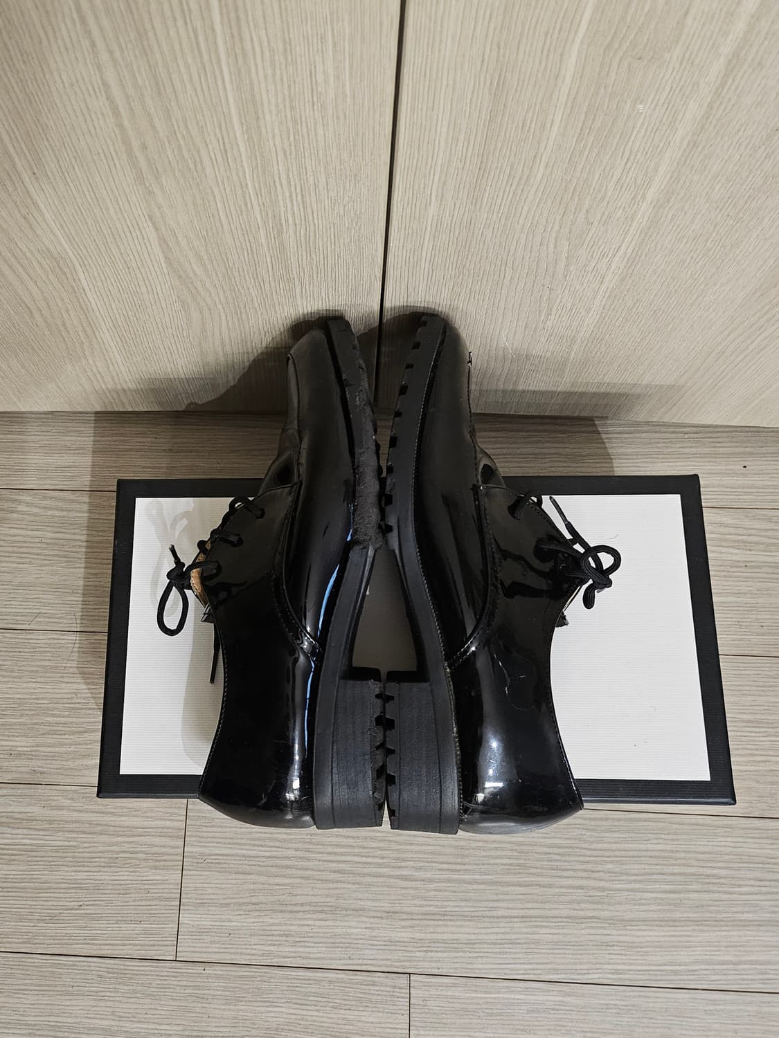 홍대 편집샵 에나멜 로퍼 240 3cm 굽 상품이미지7