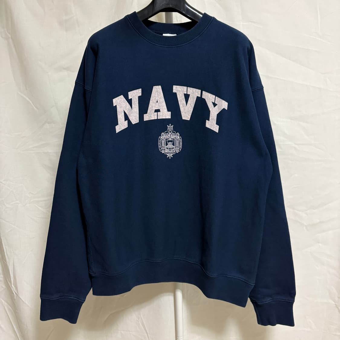 아웃스탠딩 빈티지 프린트 NAVY 스웻셔츠 / 네이비, M 상품이미지1