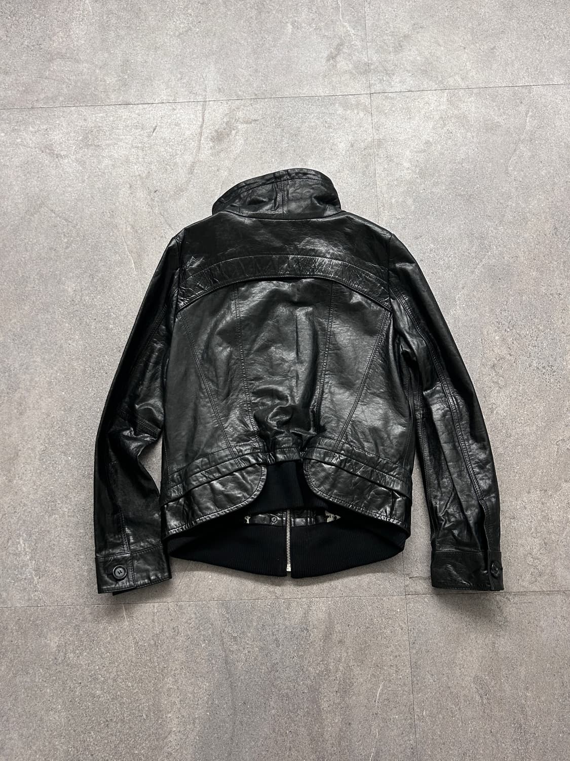 Elahoya 사선 램스킨 자켓 상품이미지4