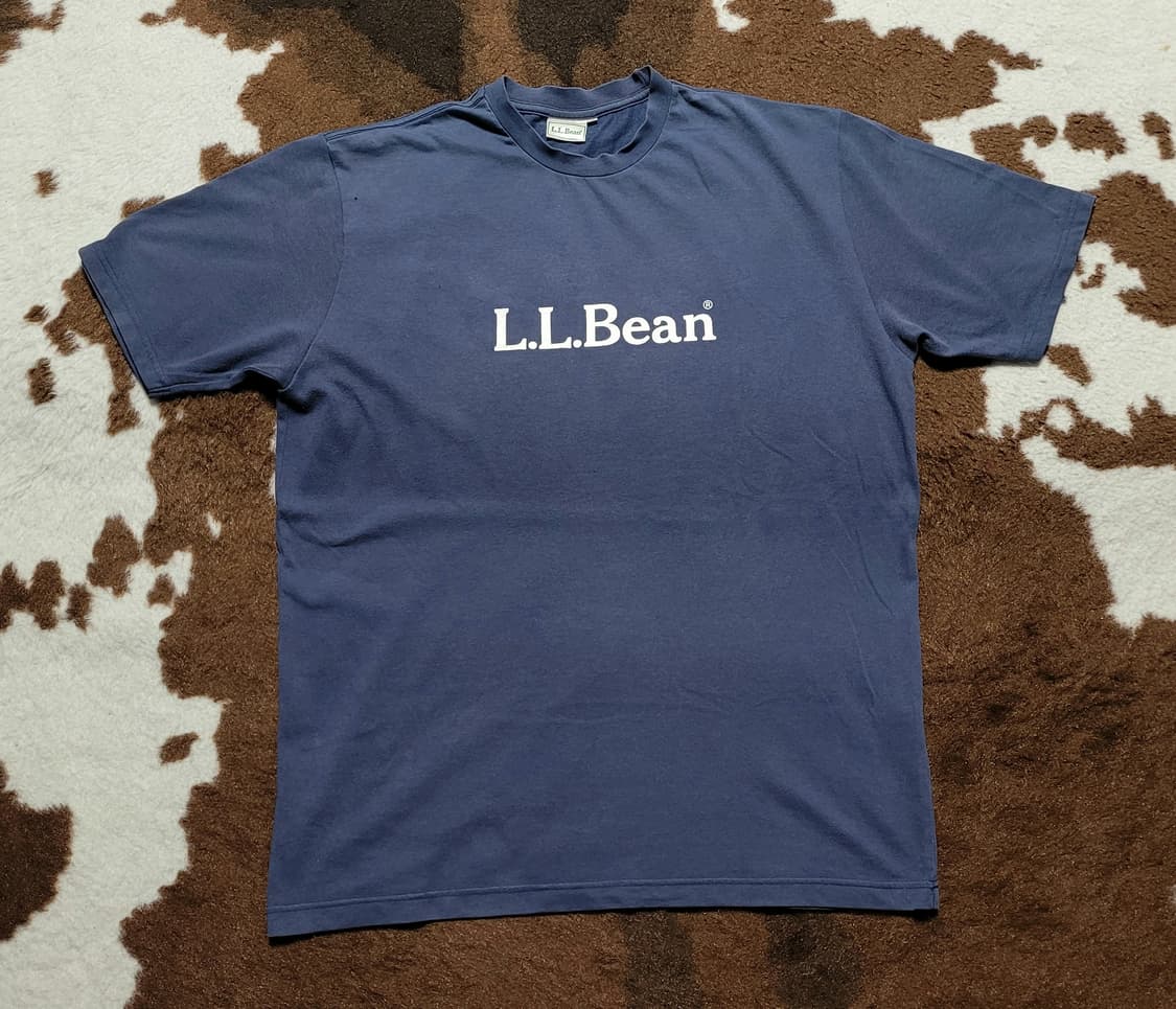 LLBean  (작은홀) 남성용 빈티지 블루 반팔티(M) 상품이미지1