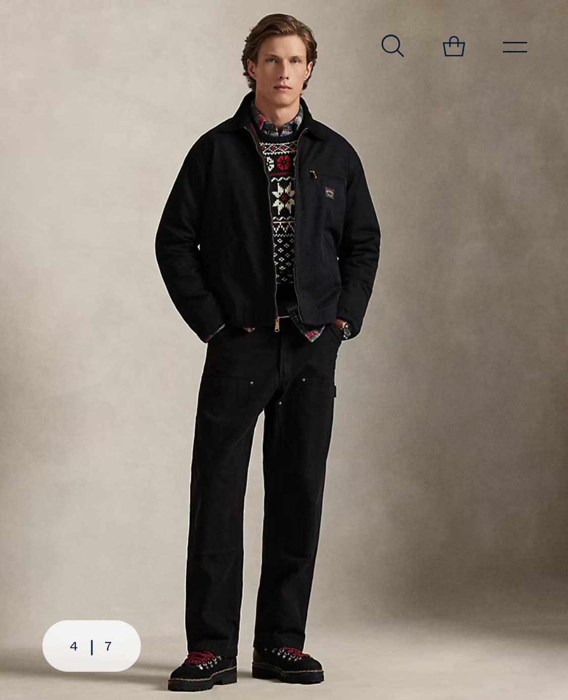 25시즌 폴로 컨트리 캔버스 자켓 xs 상품이미지2