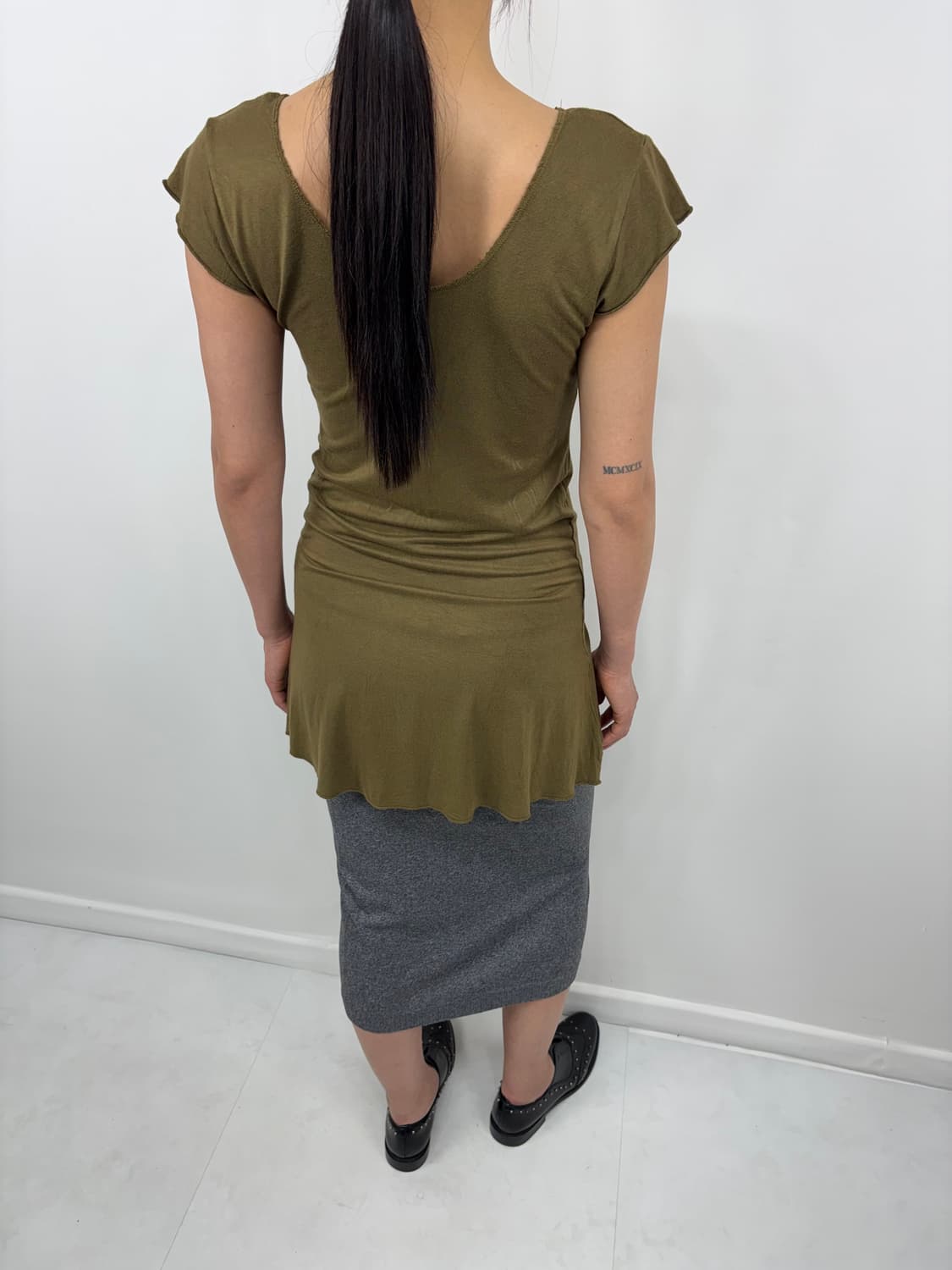 FLARED TEE OLIVE GREEN 상품이미지1