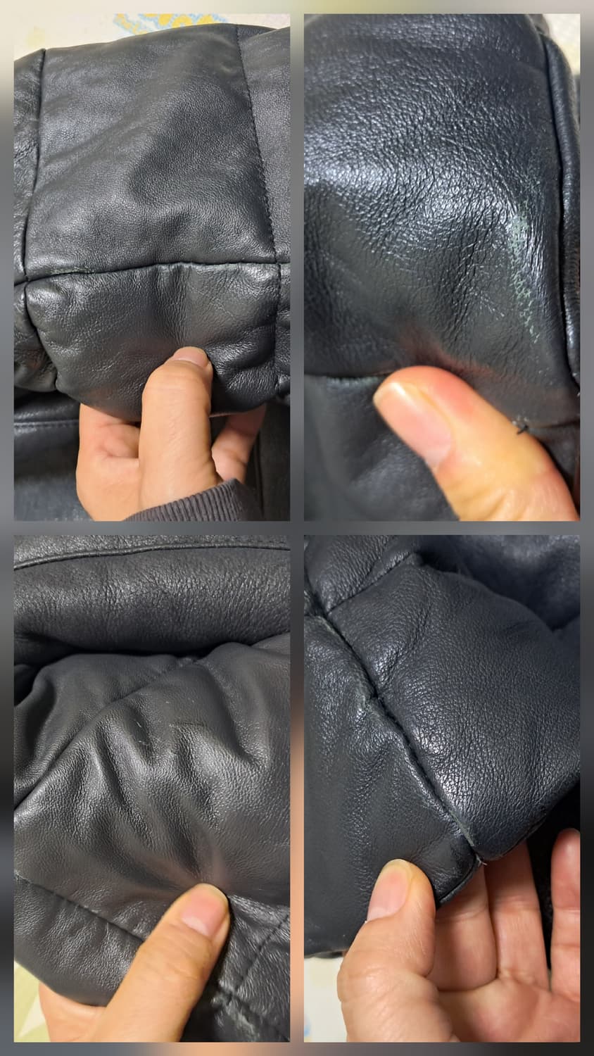 KUHO 구호 가죽 리얼 양털퍼 패딩 무스탕 55~날씬66 상품이미지8