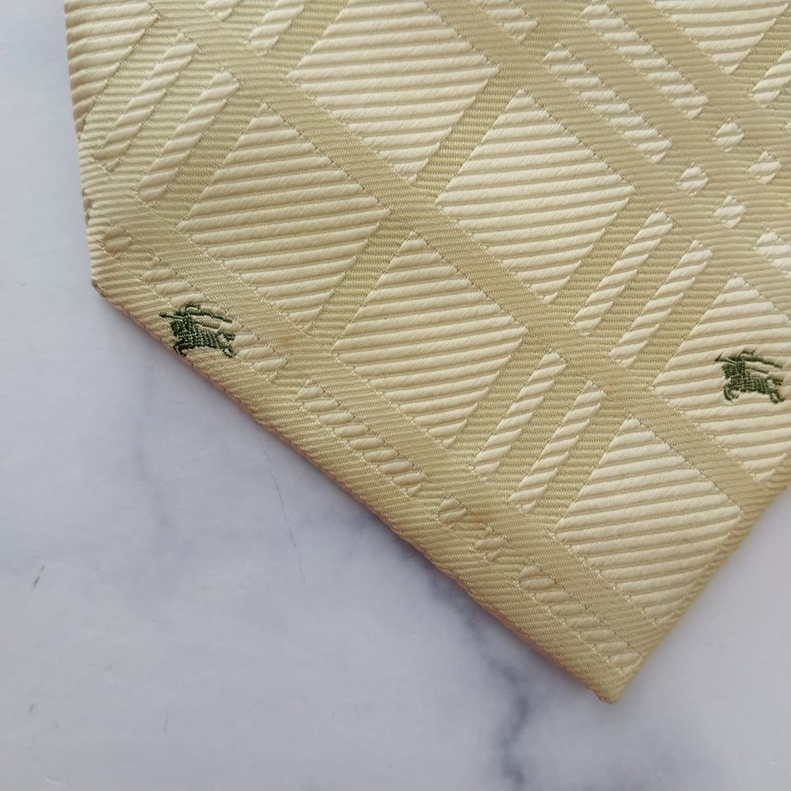 버버리 실크 레몬 체크 패턴 넥타이 9.8cm A등급 K2472 상품이미지7