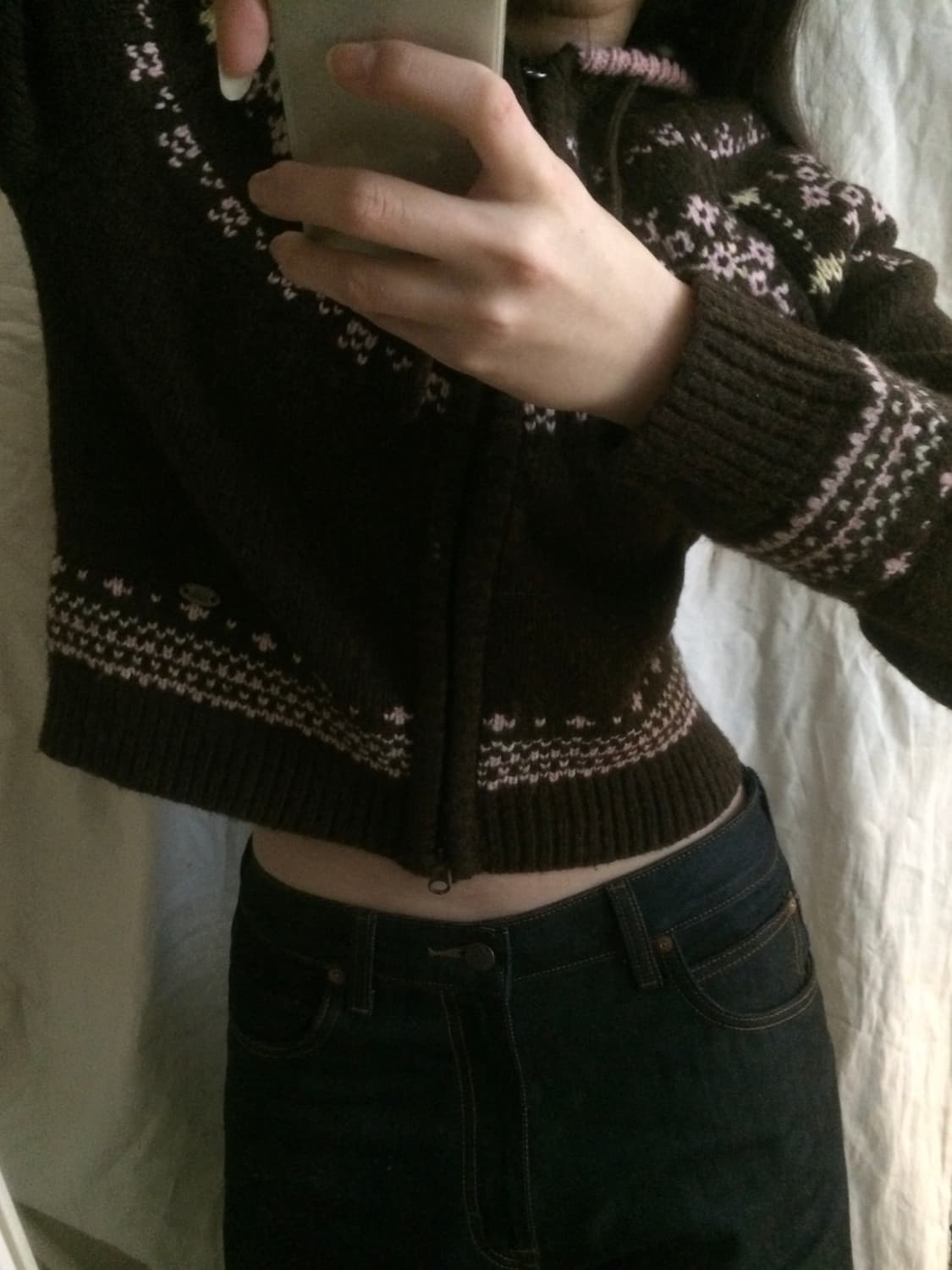 nordic knit 2way hood zip-up 상품이미지4