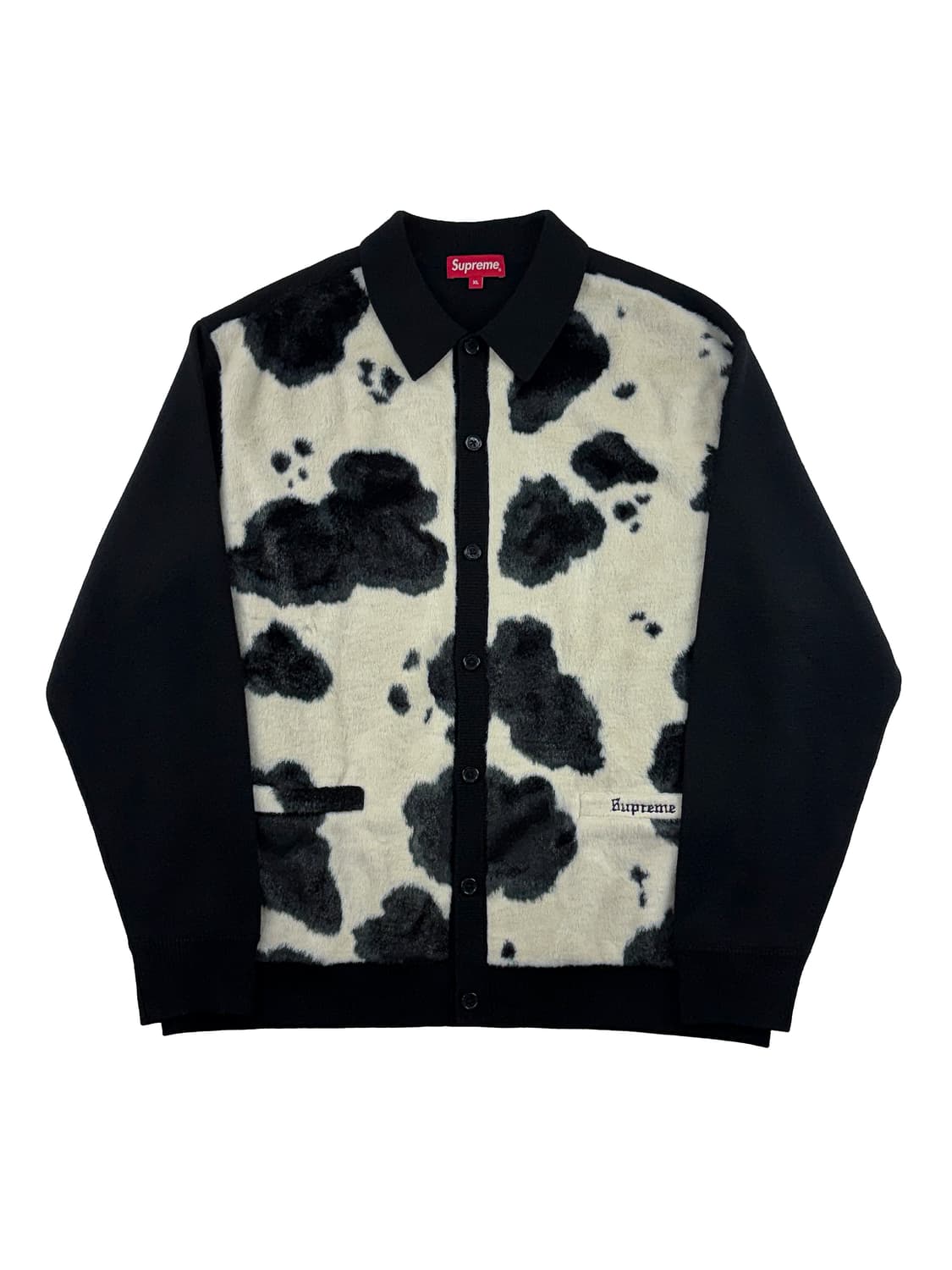 슈프림 카우 프린트 가디건 블랙 상품이미지1