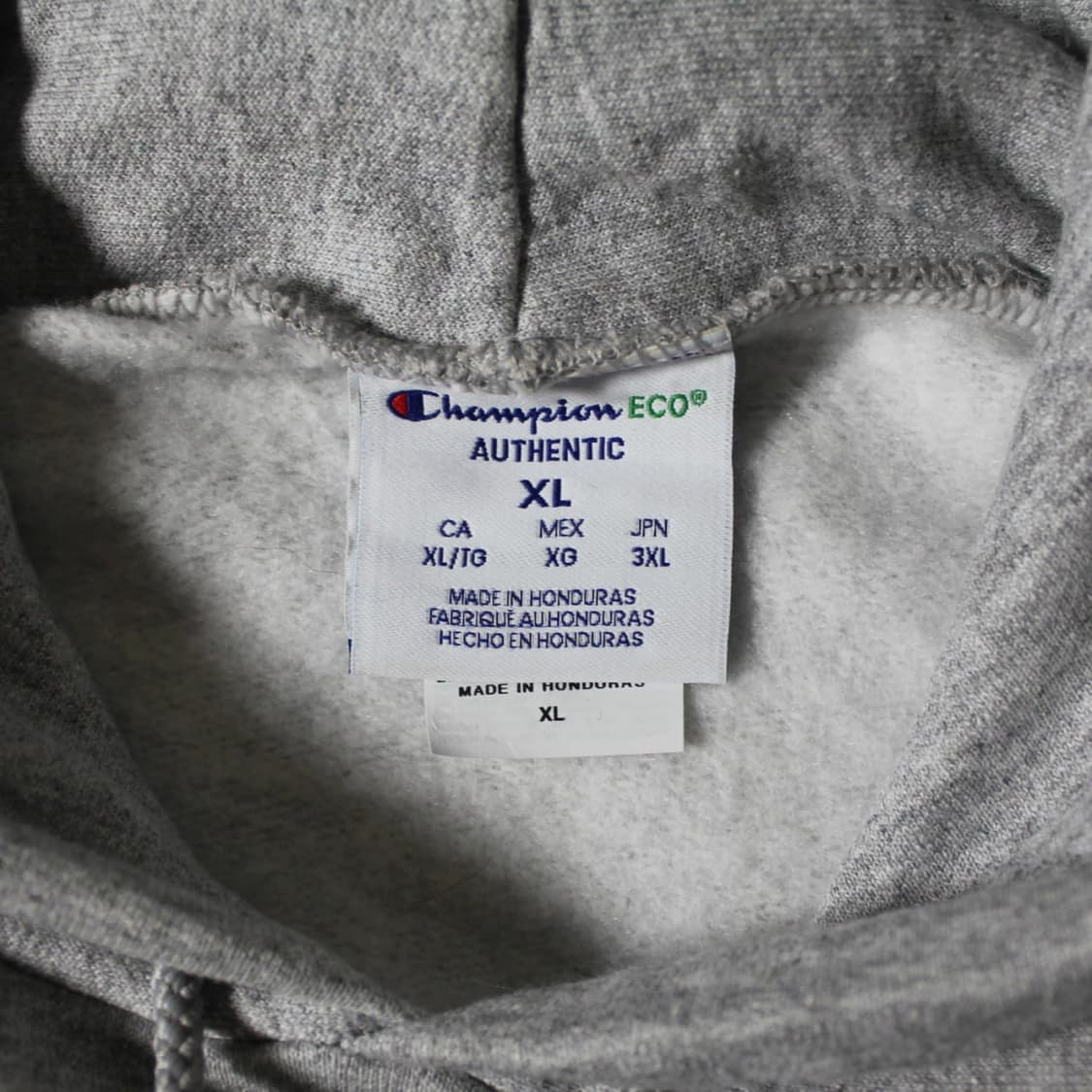 Champion 챔피온 프린팅 그레이 기모 후드티 상품이미지5