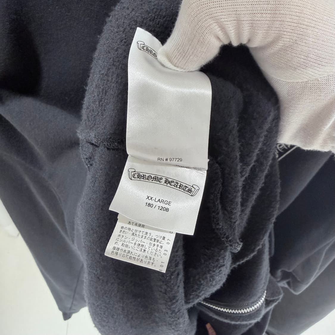 XXL / 크롬하츠 USA T바 블랙 후드집업 상품이미지5