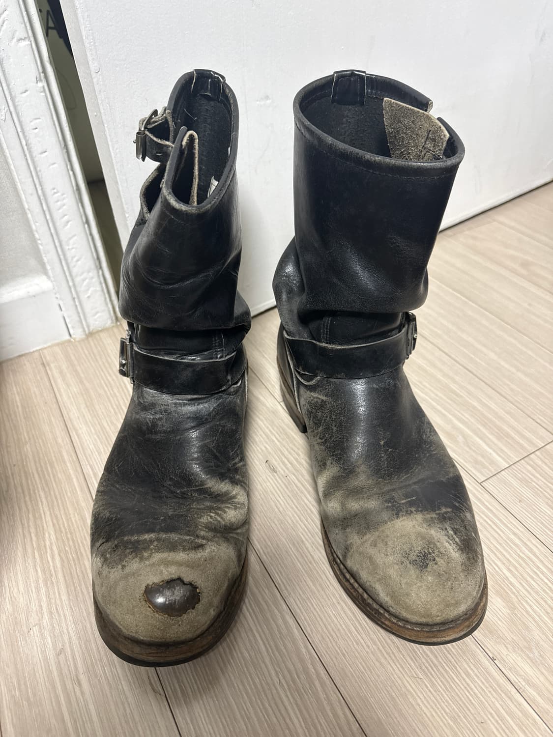 레드윙 스틸토 디테일 빈티지 레더부츠 상품이미지3