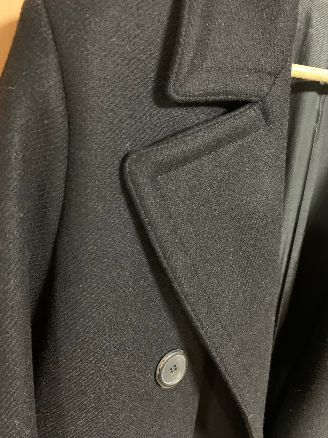 아미 AMI 남성 더블 코트 블랙 48 상품이미지6