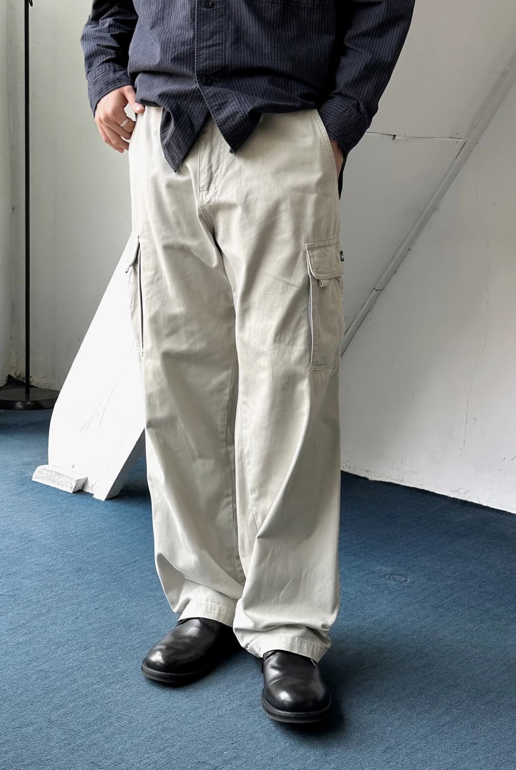 Cotton twill wide cargo pants 상품이미지2