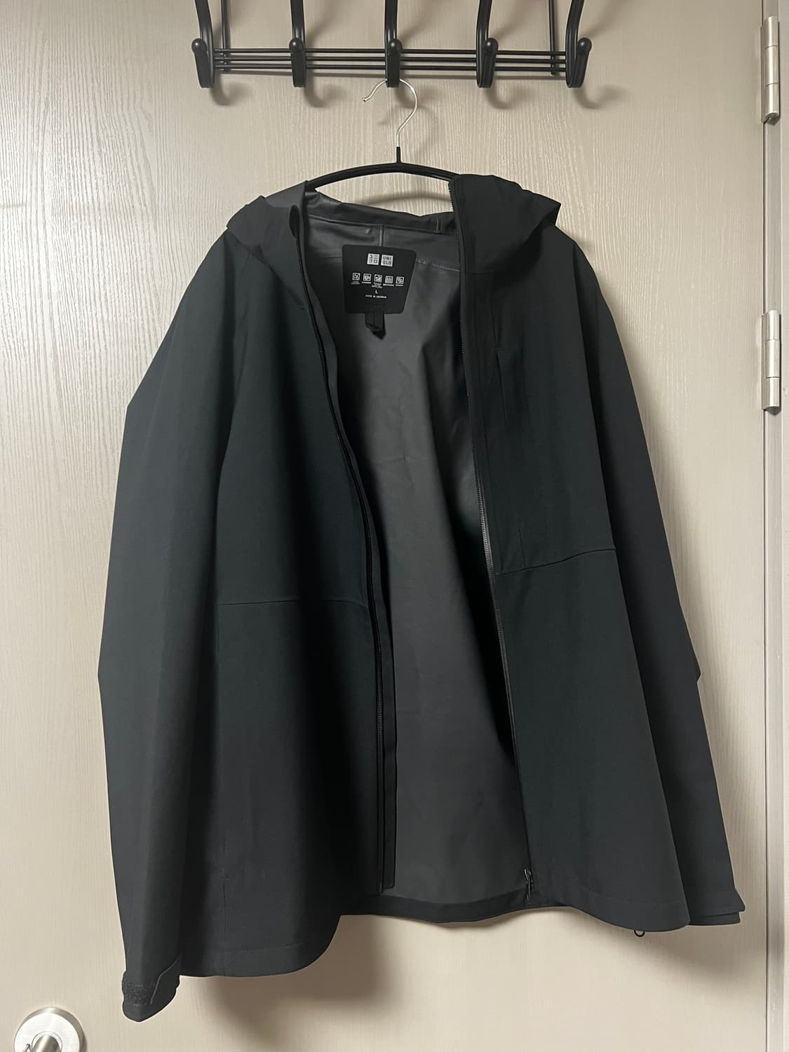 유니클로 블록테크파카 L 블랙 상품이미지4