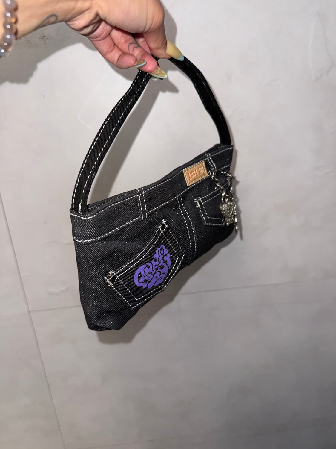 Anna Sui denim stitch chain mini 숄더백 상품이미지4