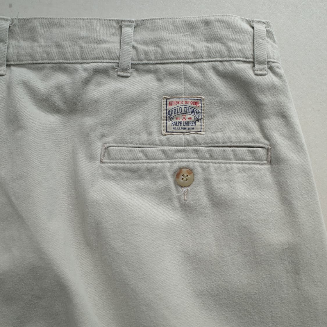 90s 폴로 랄프로렌 어센틱 플란넬 투턱 면 치노 팬츠 W36xL32 상품이미지1