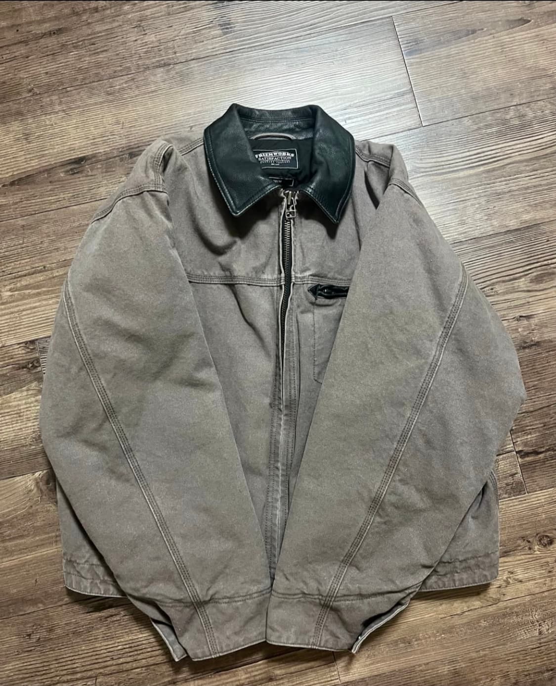 프리즘웍스 헤비 캔버스 디스트로이드 워크 자켓 머드 m 상품이미지2