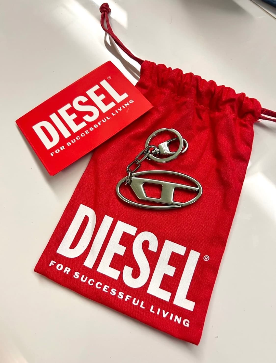 디젤 홀리 c 로고 키링 실버 상품이미지1