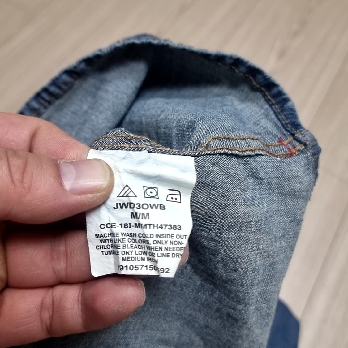 빈티지 랭글러 데님 셔츠 FAKE LOVE 자수(95) 상품이미지5