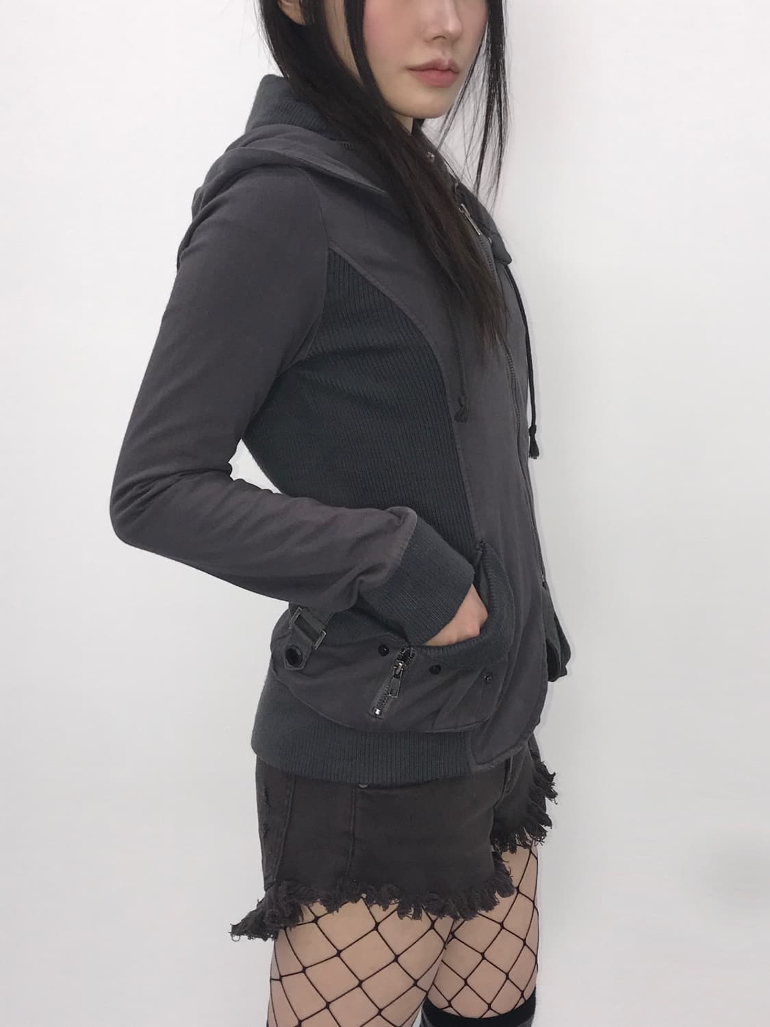 'HEAVEN and Earth' Hooded Layered Jacket 상품이미지2