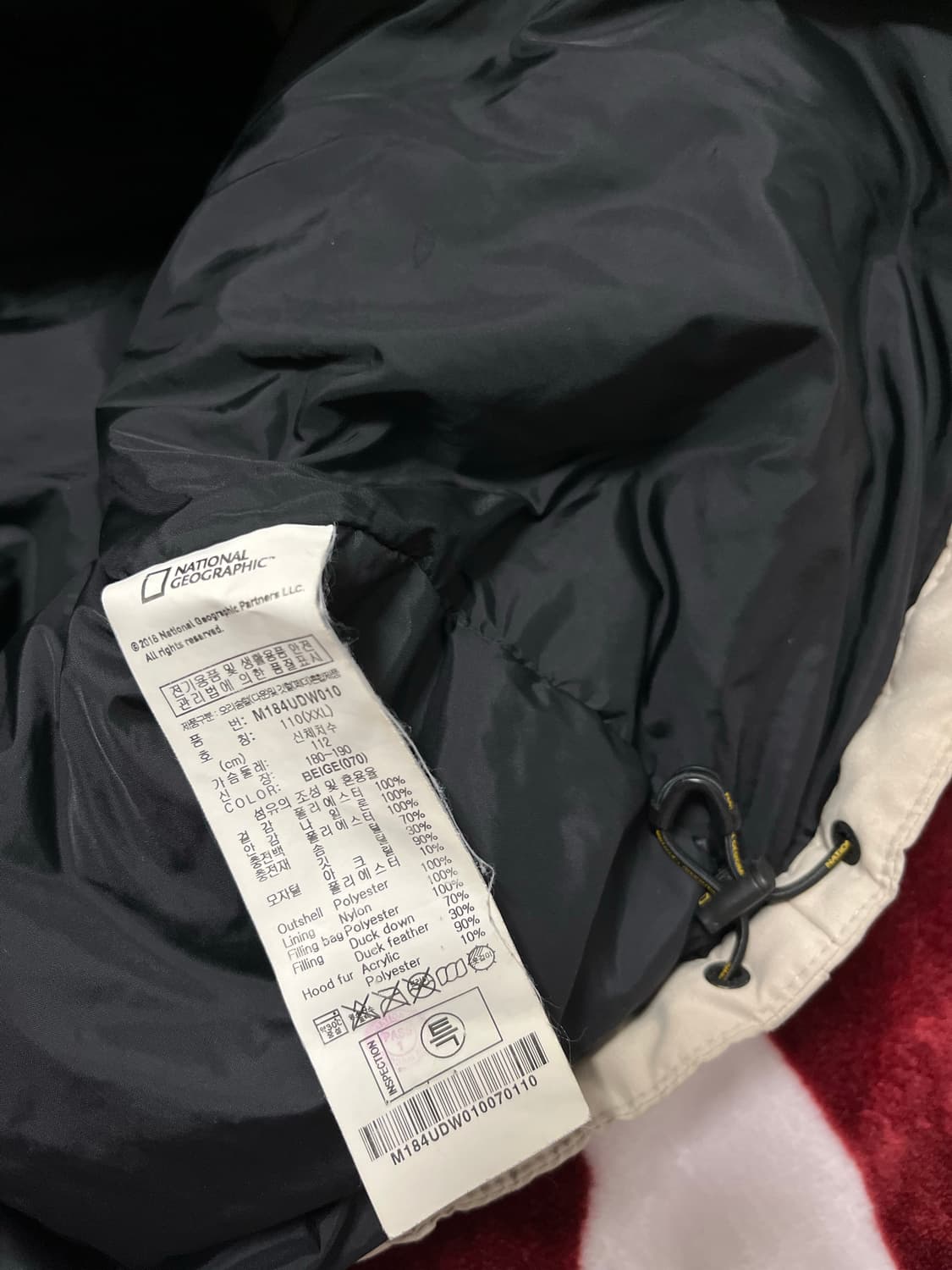 내셔널지오그래픽 베이지 패딩 110 상품이미지3