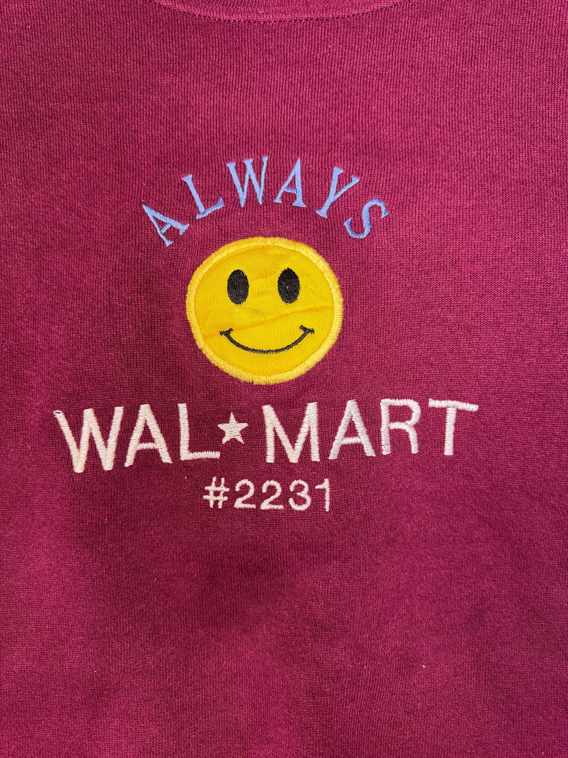 빈티지 90s 월마트 WAL MART 스마일 스웻셔츠 맨투맨 XL 상품이미지2
