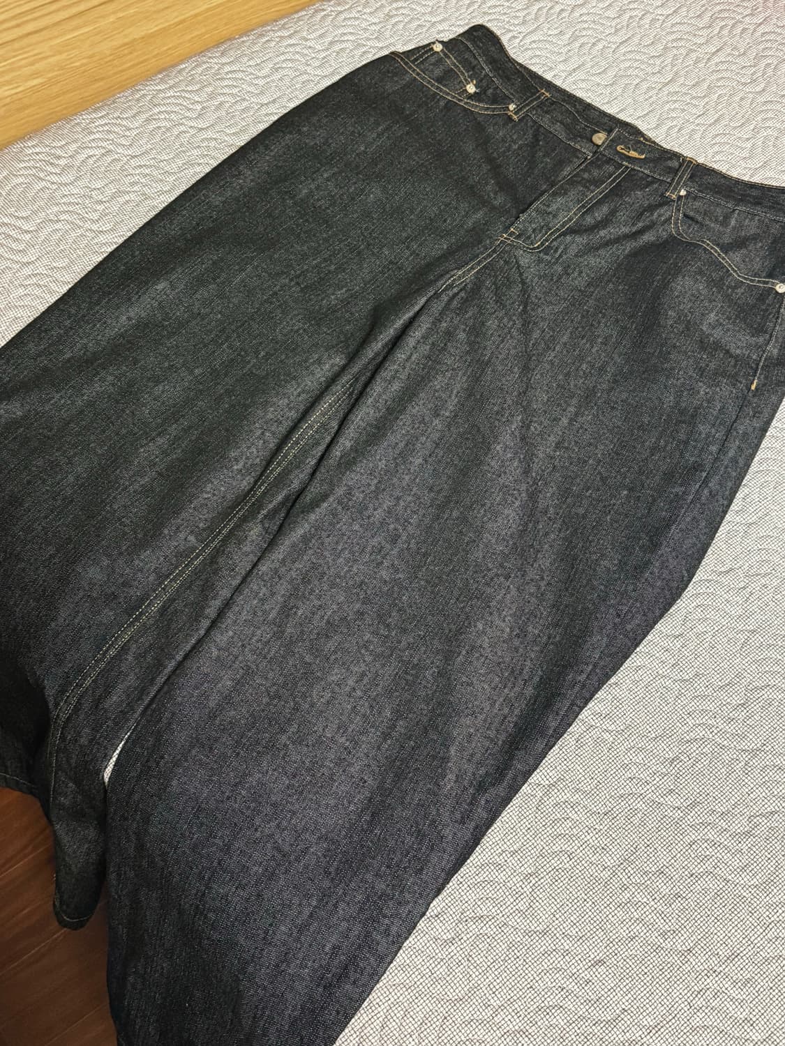 AAKAM Leather Patch Denim Pants 2사이즈 상품이미지3