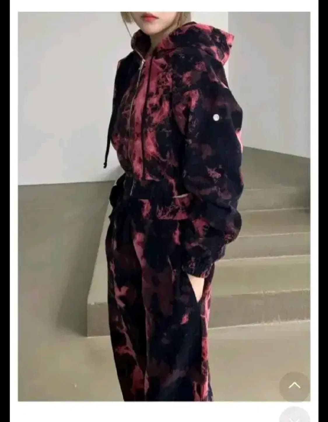 체리퀴리 라뇨 타이다이 여성 트레이닝 후드 셋업 상품이미지1