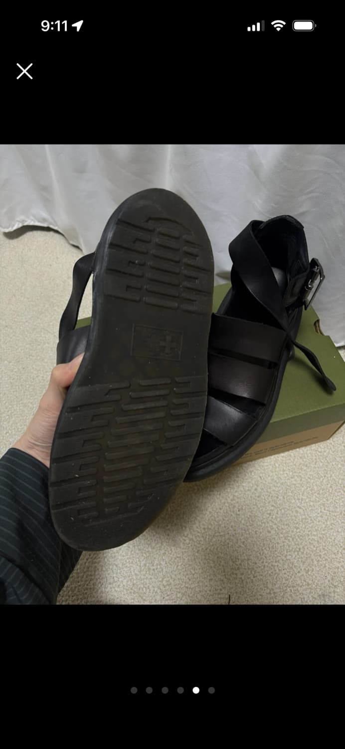 닥터마틴 클라리사 무광 블랙 가죽 샌들 UK5 상품이미지4