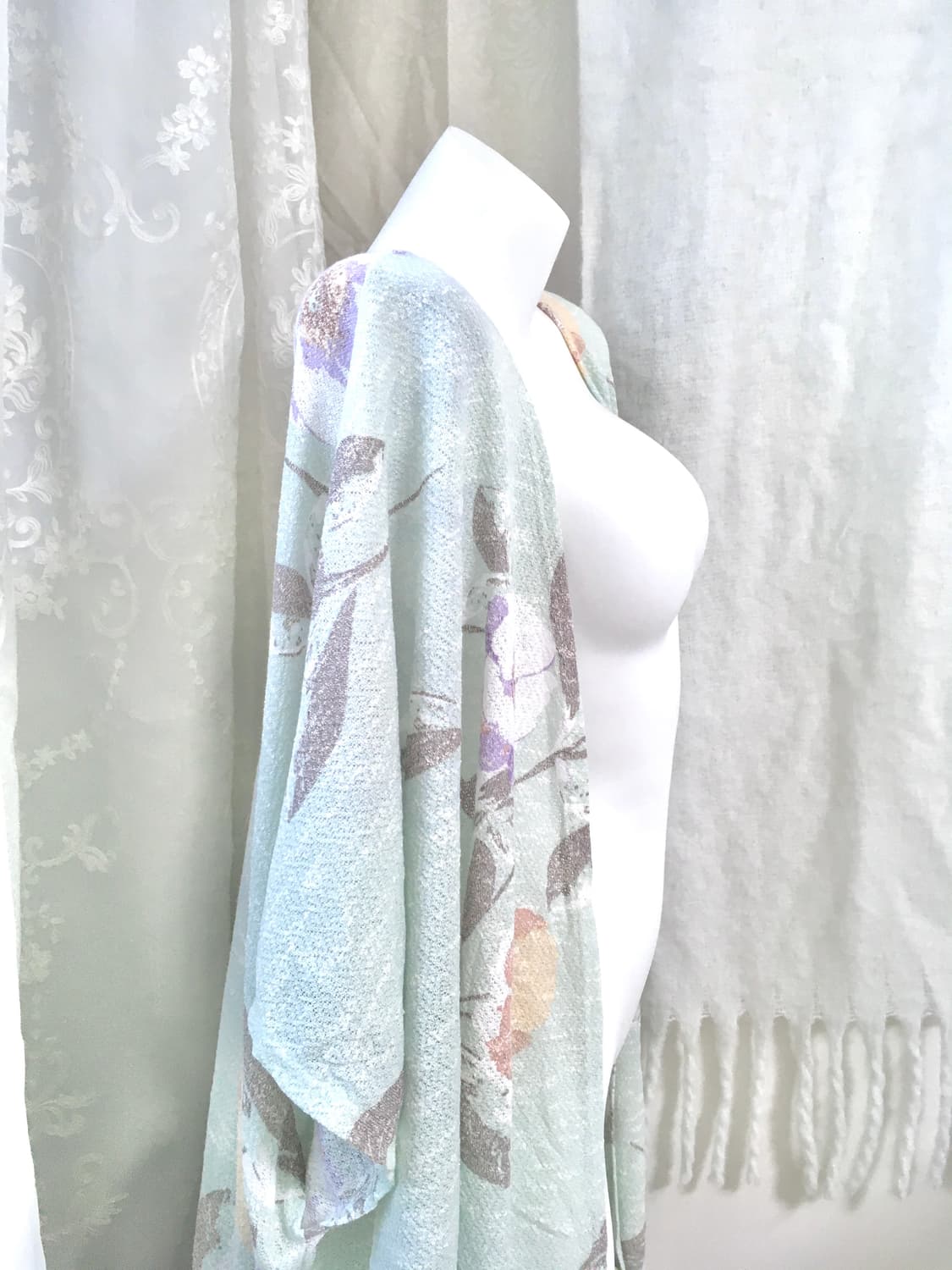 오리엔탈 플라워 민트 롱 가디건  상품이미지9