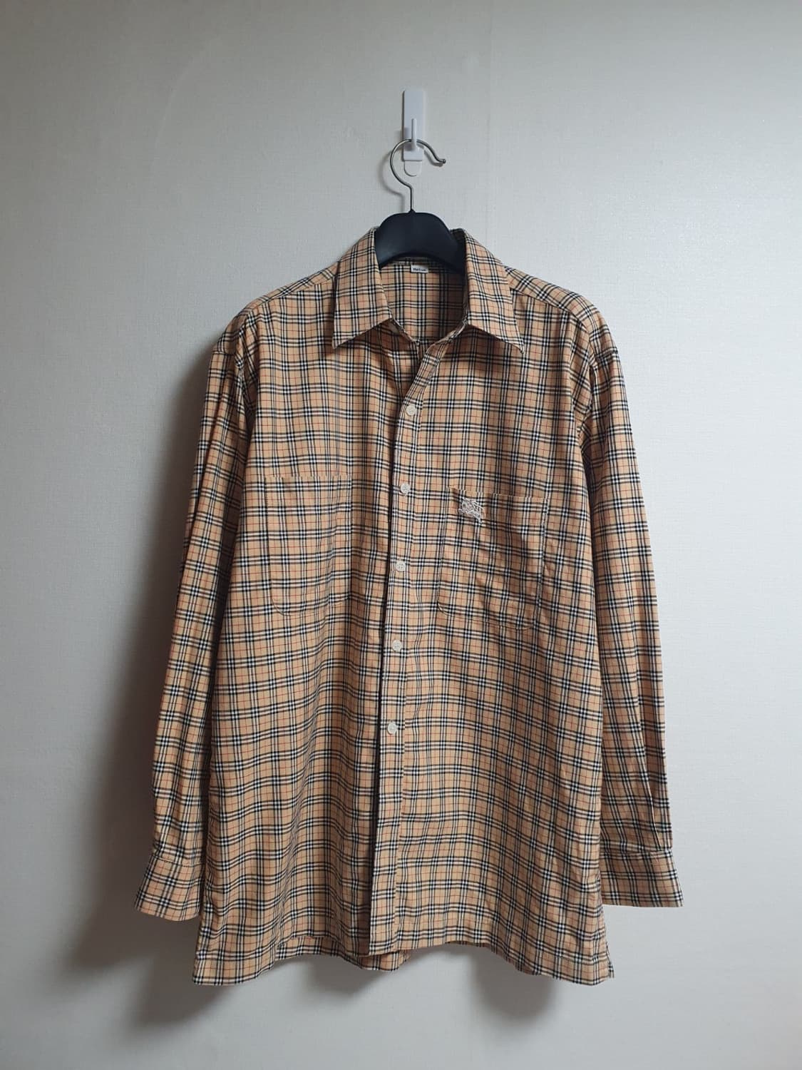 버버리 Burberrys 노바체크 셔츠 베이지 M 상품이미지2