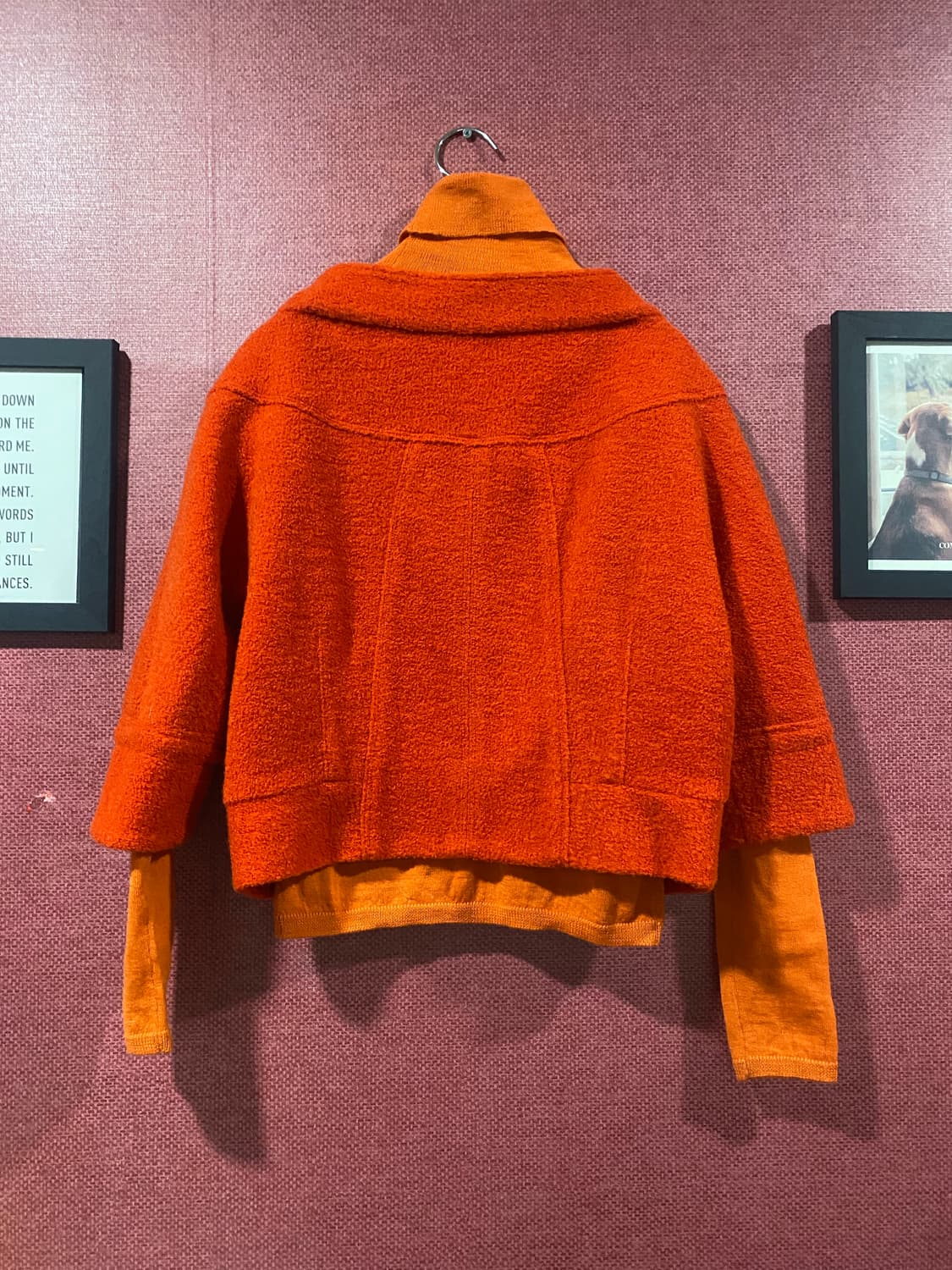 오렌지 울 혼방 숏 코트 상품이미지6