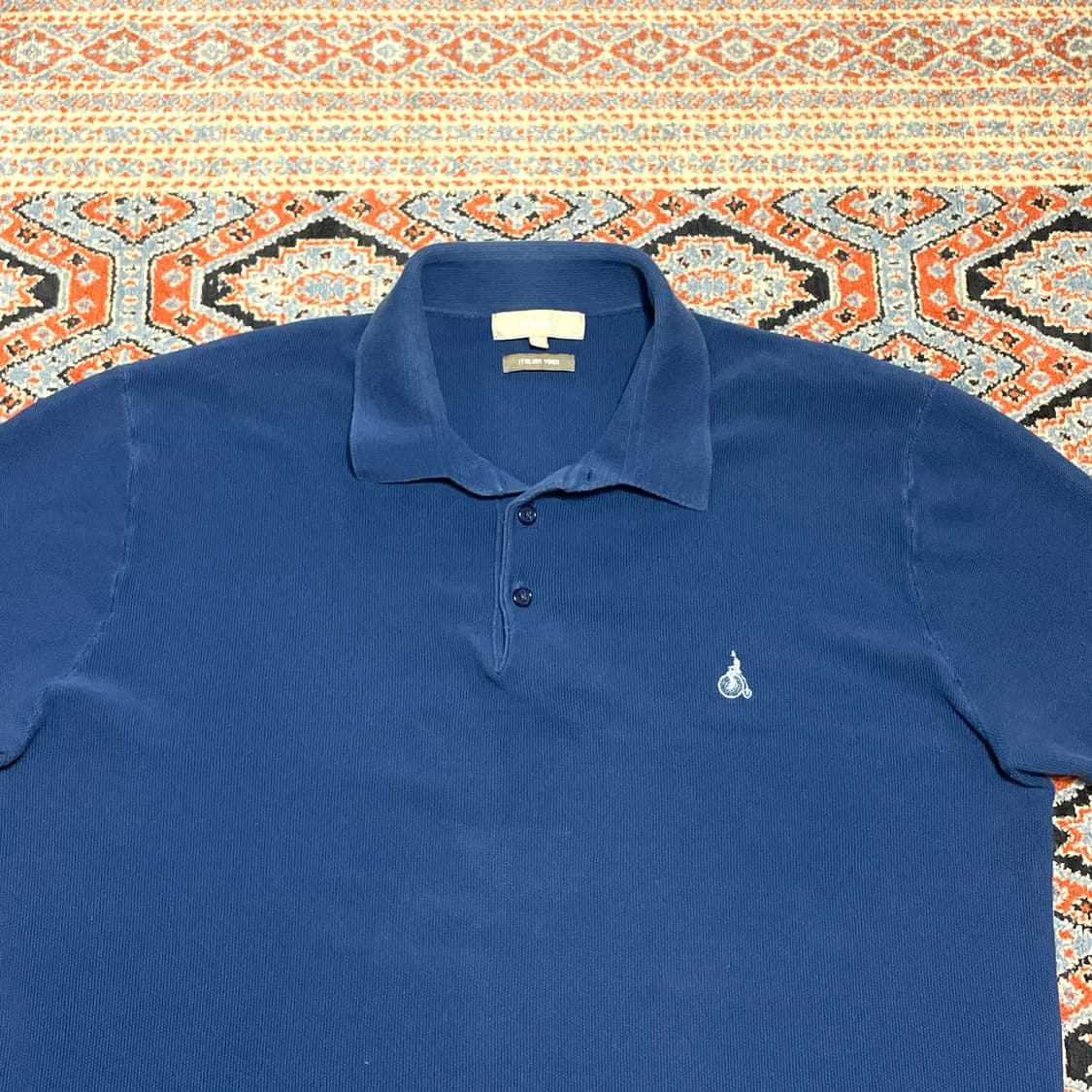 빈폴 이탈리안 딥블루 면 니트 반팔카라티 남성L 상품이미지2