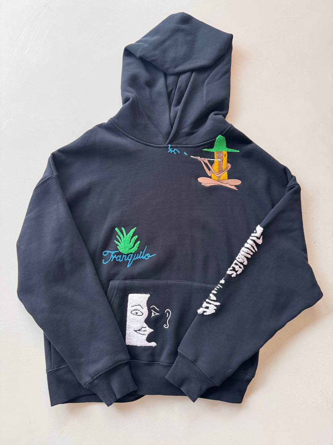 JUNGLES JUNGLES 자수 후드 (블랙) 상품이미지2