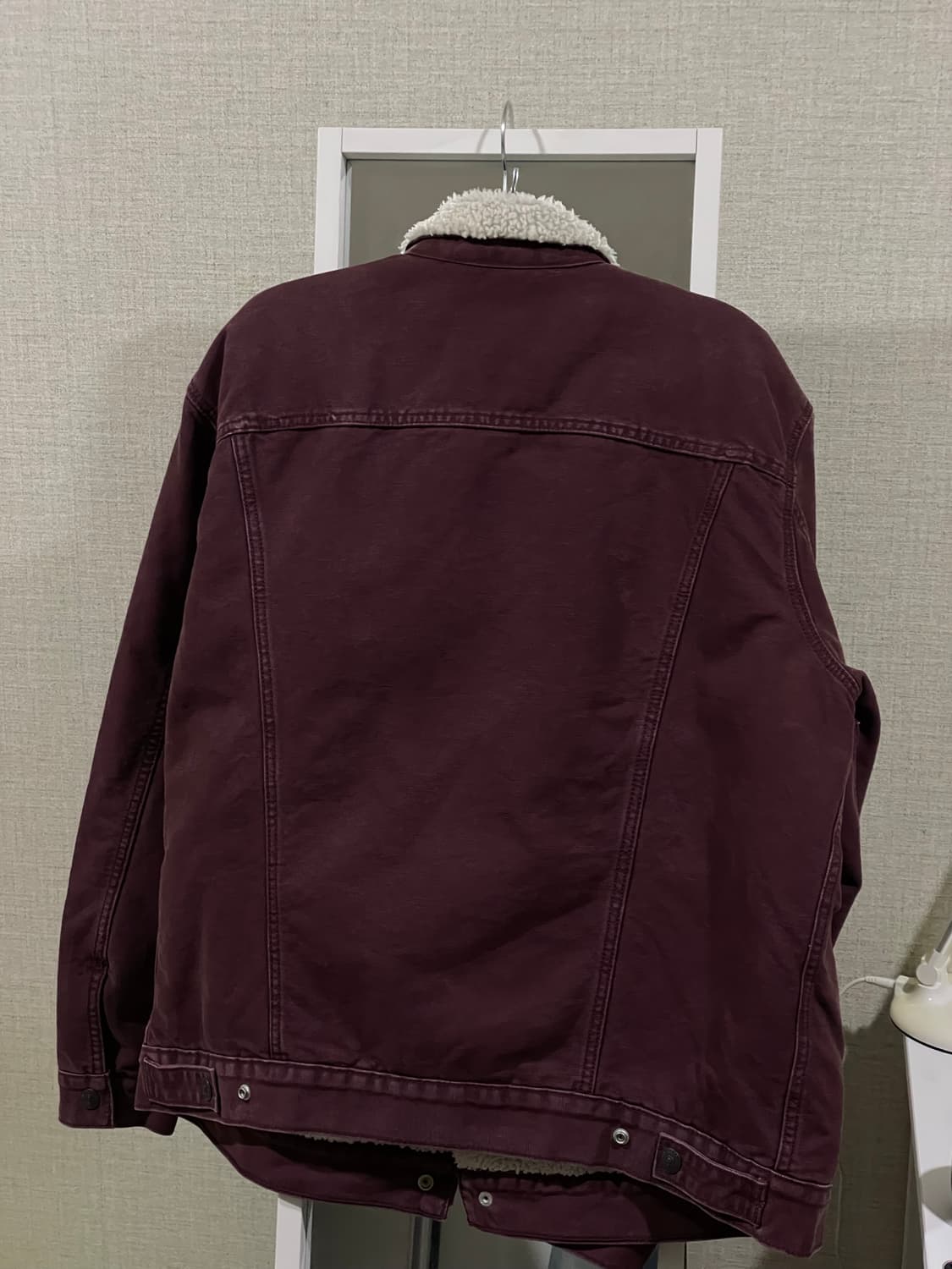 Levi's 버건디 셰르파 데님 자켓 상품이미지3