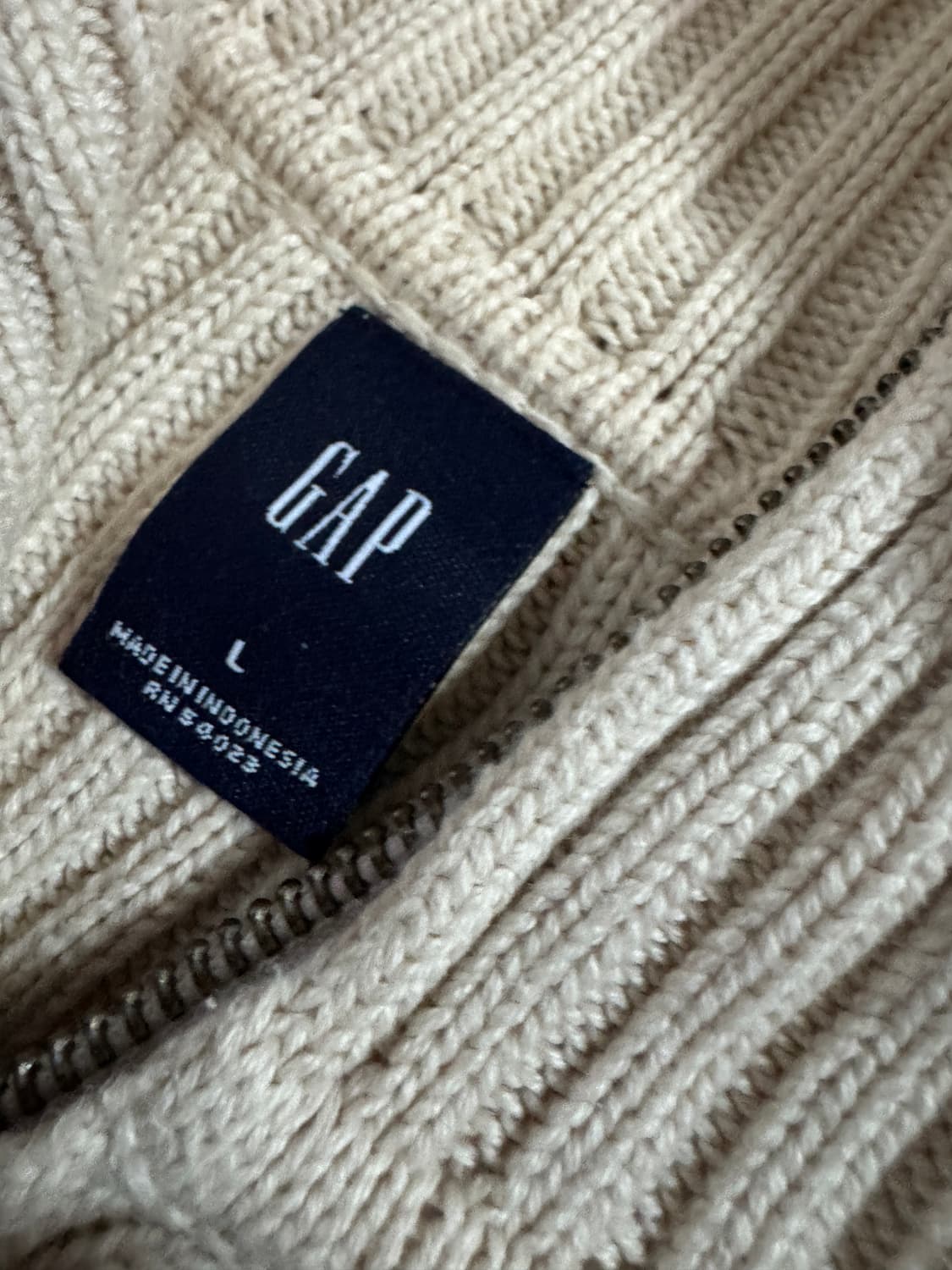 여성 GAP 갭 올드스쿨 투웨이 코튼 니트 집업 상품이미지3