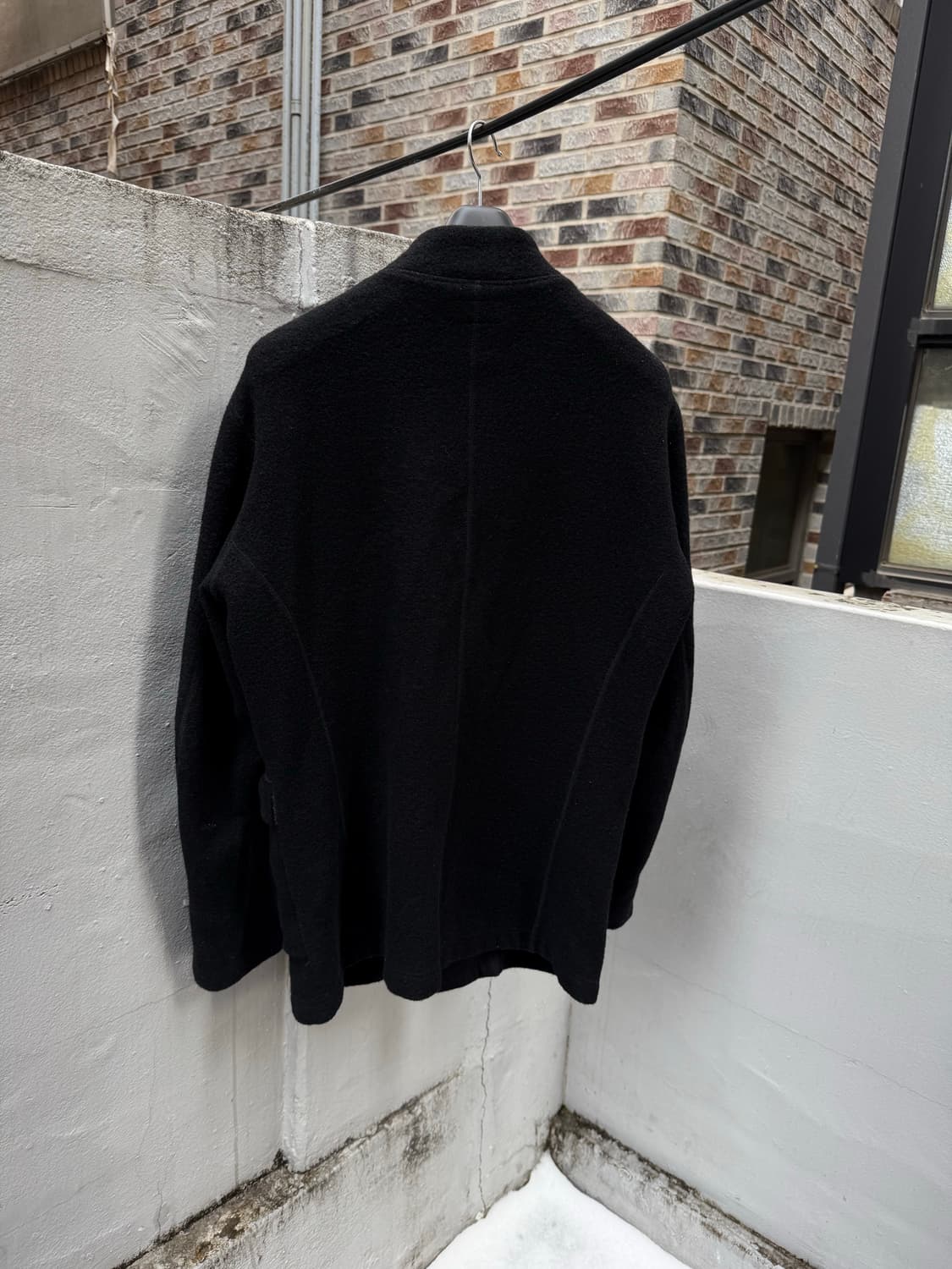 요지야마모토 뿌르옴므 4포켓 스티치 울 코트 자켓 상품이미지4