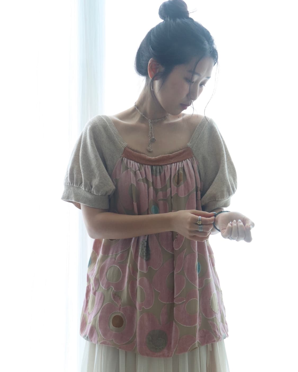 [Tsumori Chisato] Silk Knit Blend Blouse 상품이미지1