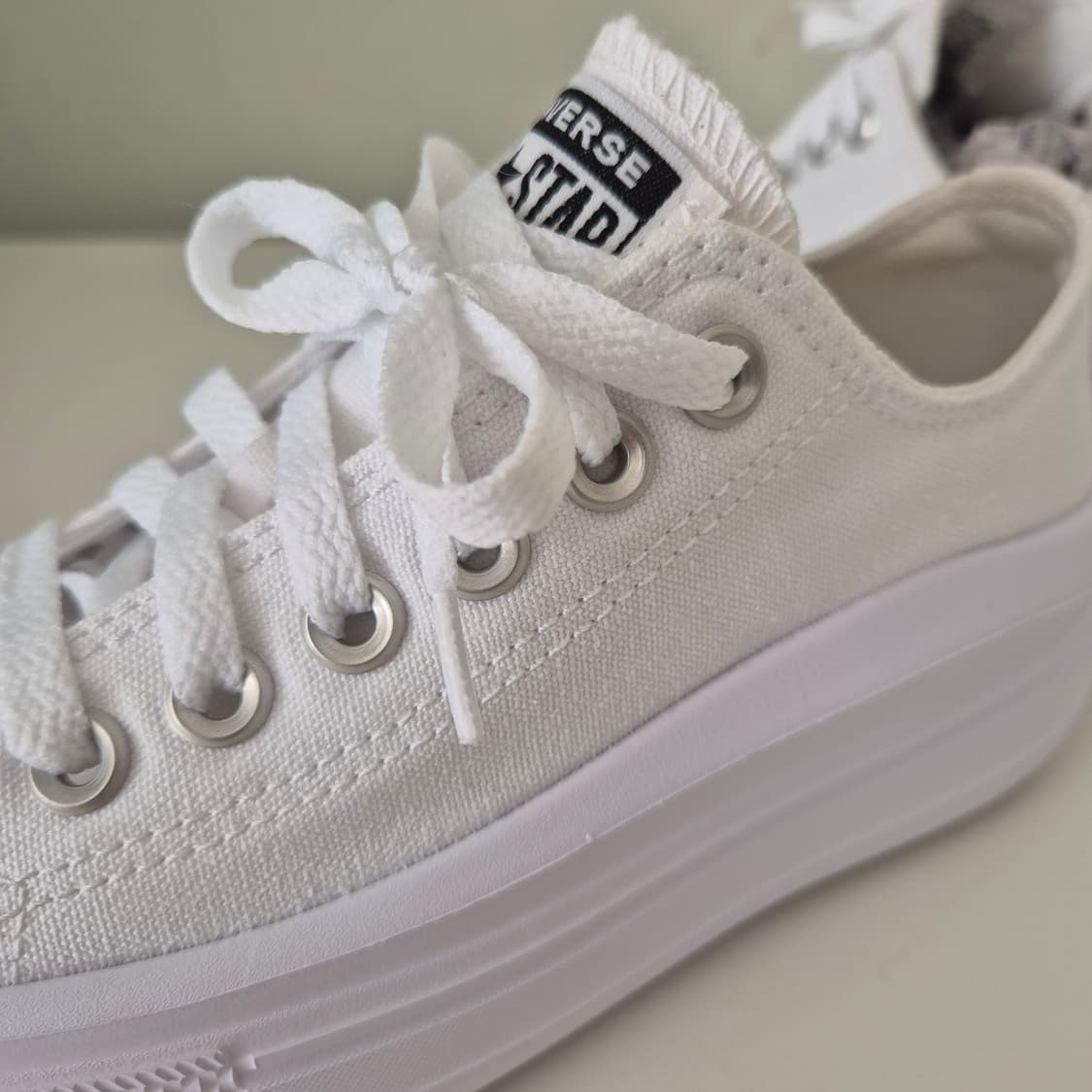 컨버스 올스타 플랫폼 흰색 운동화 220 상품이미지5