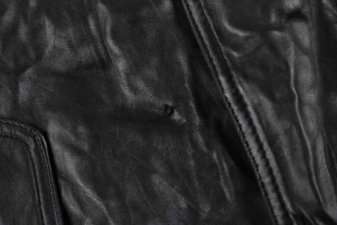 [M] 90s 빈티지 재팬 양가죽 오버핏 블루종 자켓 상품이미지4