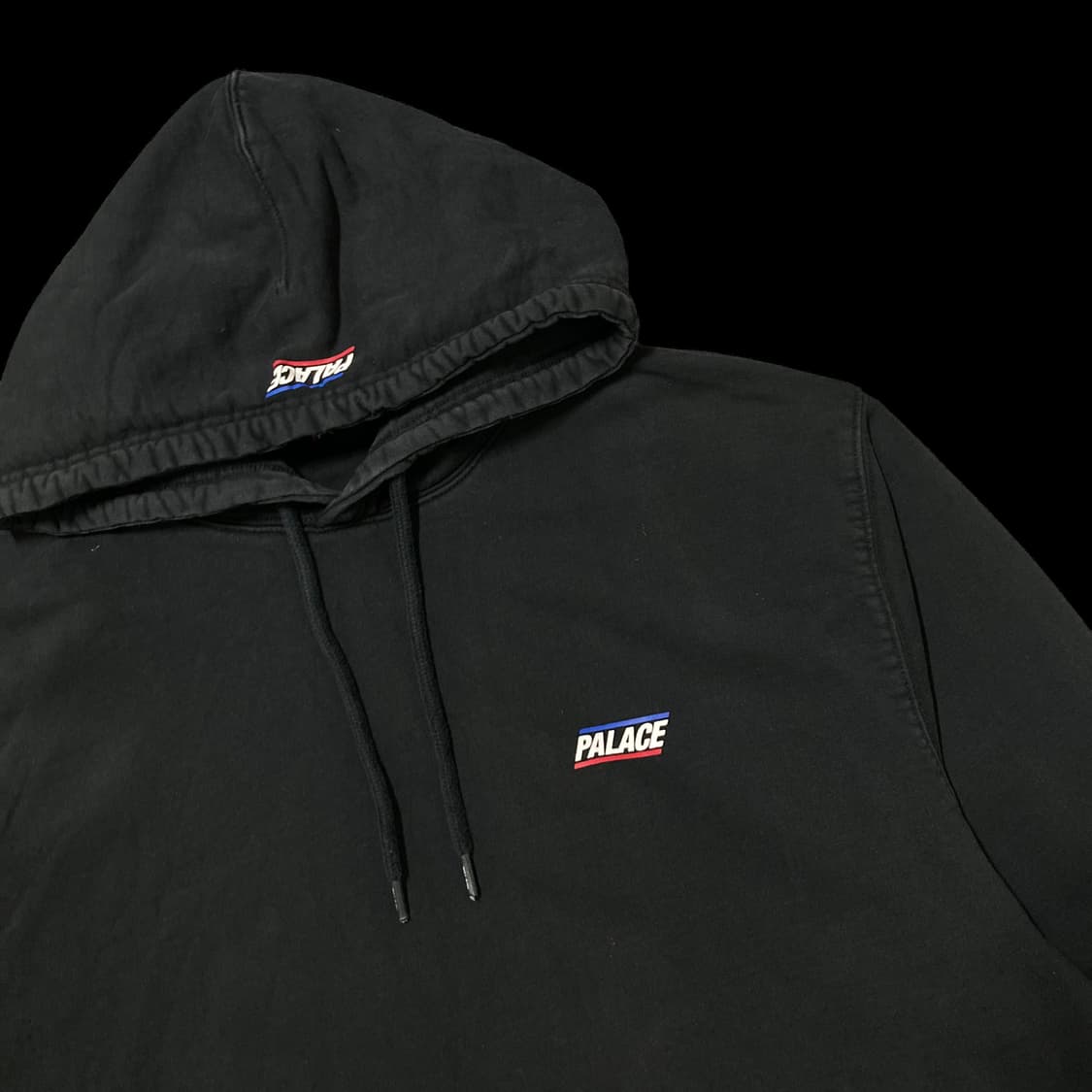 PALACE 팔라스 베이식컬리 어 후드 블랙 후드티 상품이미지2