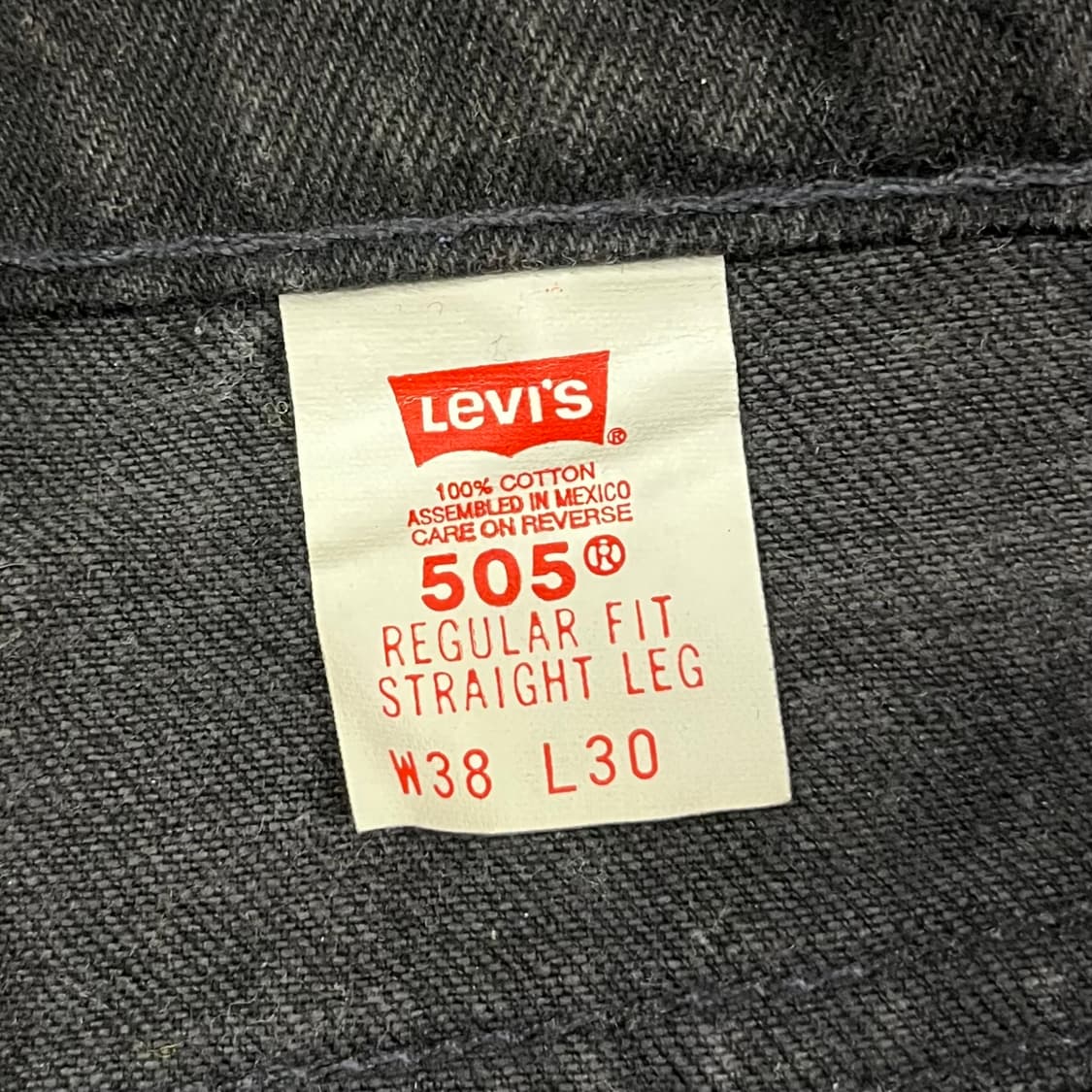 90s 리바이스505 오렌지탭 블랙진 (37) 상품이미지6