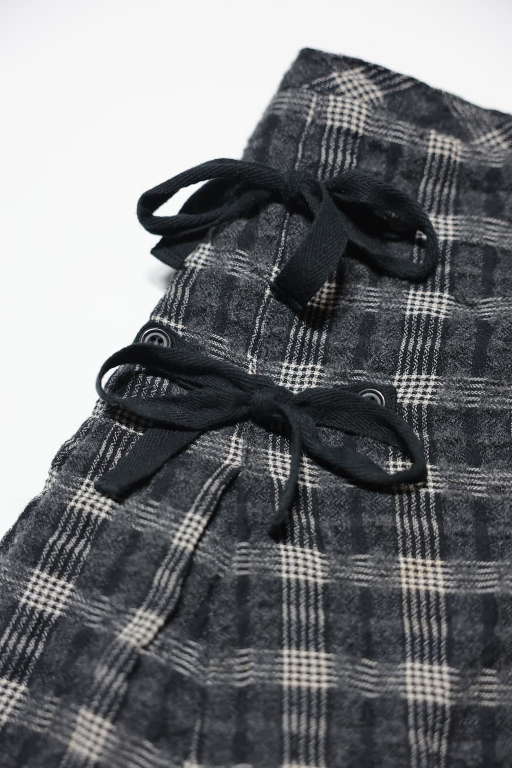 [JPN]Hiroko Koshino ribbon check skirt 상품이미지1
